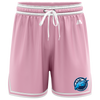 Darebin Basketball Casual Shorts - Pink/White