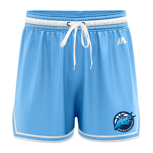 Darebin Basketball Casual Shorts - Carolina/White