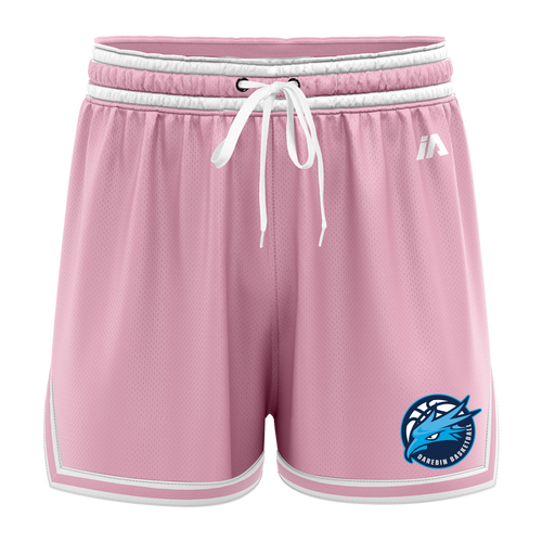 Darebin Basketball Casual Shorts - Pink/White
