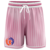 Sunshine Coast Phoenix Casual Shorts with Pockets - Faded Stripe Pink