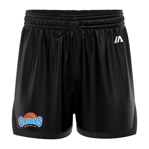 Cairns Basketball Casual Shorts with Pockets - Black/Black