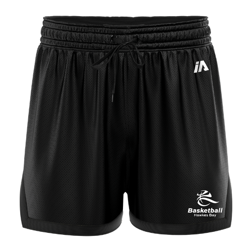 Basketball Hawkes Bay Casual Shorts with Pockets - Black/Black