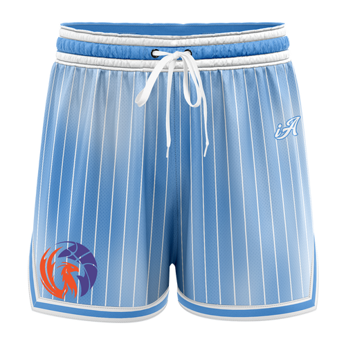 Sunshine Coast Phoenix Casual Shorts with Pockets - Faded Stripe Blue