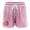 Sunshine Coast Phoenix Casual Shorts with Pockets - Faded Stripe Pink