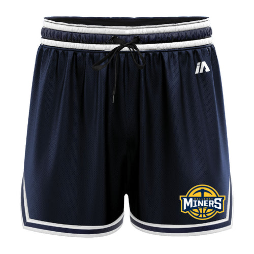 Ballarat Miners Casual Basketball Shorts - Navy/White