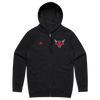Hyats Bulls Full Zip Cotton Hoodie