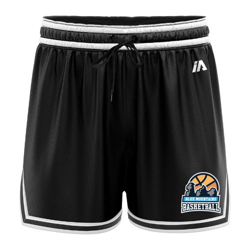 Blue Mountains Basketball Association Casual Shorts - Black/White