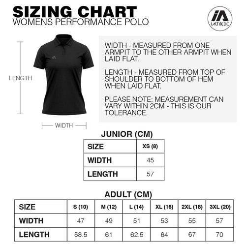 iAthletic ProTech Womens Polo - Black Marle