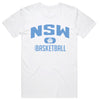 Basketball NSW State - White Cotton Tee