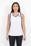iAthletic Women's Training Reversible Singlet - Royal/White