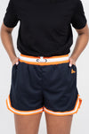iAthletic Casual Basketball Shorts Womens - Navy/Orange